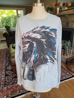 Polo Jeans Co. Ralph Lauren Vintage Indian Chief Head Sweatshirt
